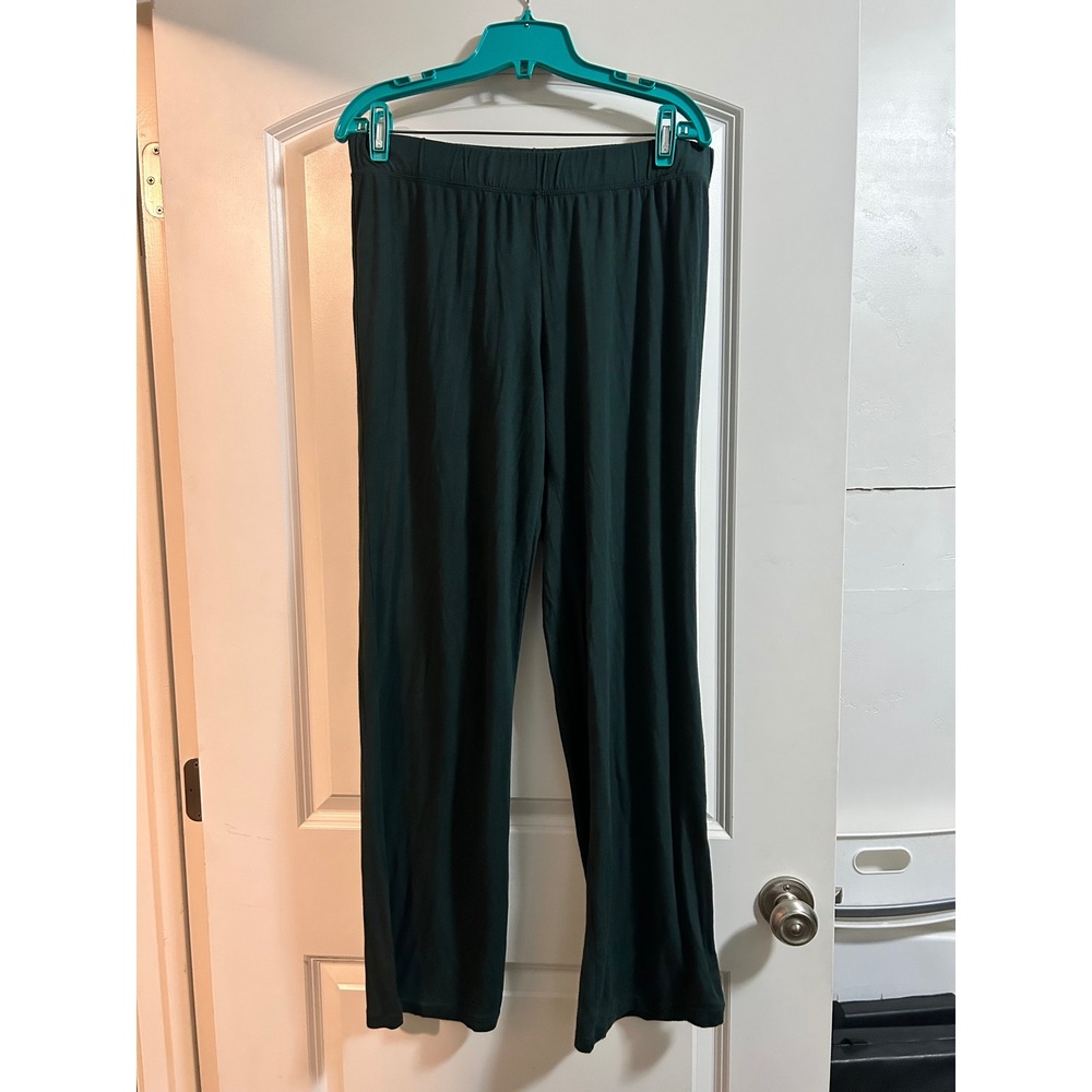 Skims Womens Sleep Pant Forest Green Micro Modal Straight Leg Lounge Pant Size M